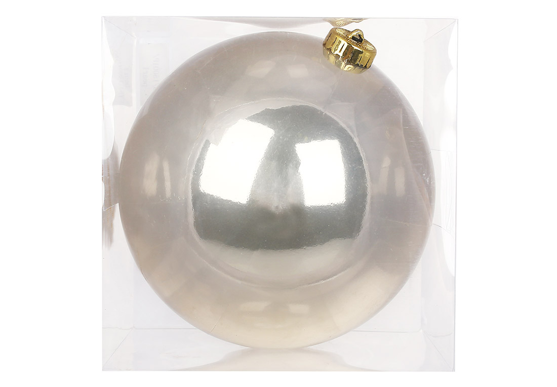 Ялинкова куля 15см, колір - шампань перламутр