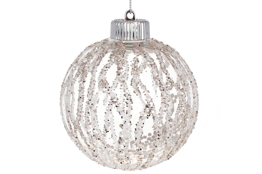 Ялинкова куля 10см, колір - шампань