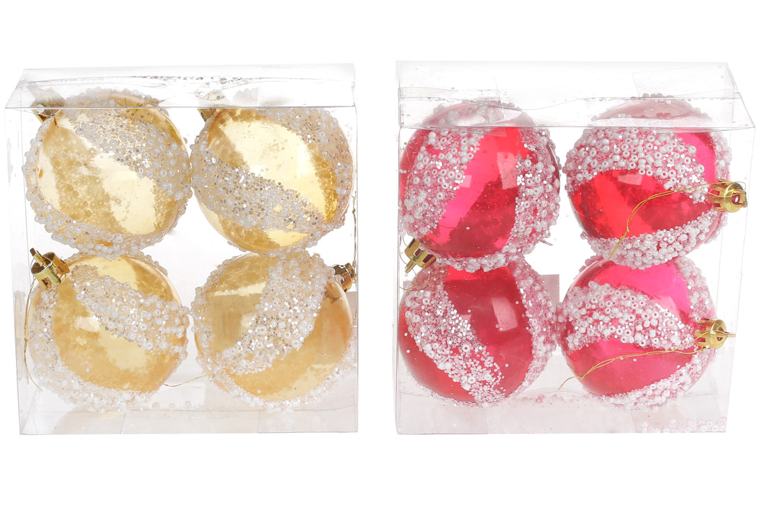 Набір пластикових куль (4шт) 6см, 2 дизайни