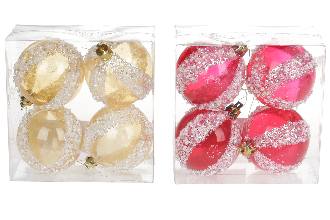 Набір пластикових куль (4шт) 6см, 2 дизайни