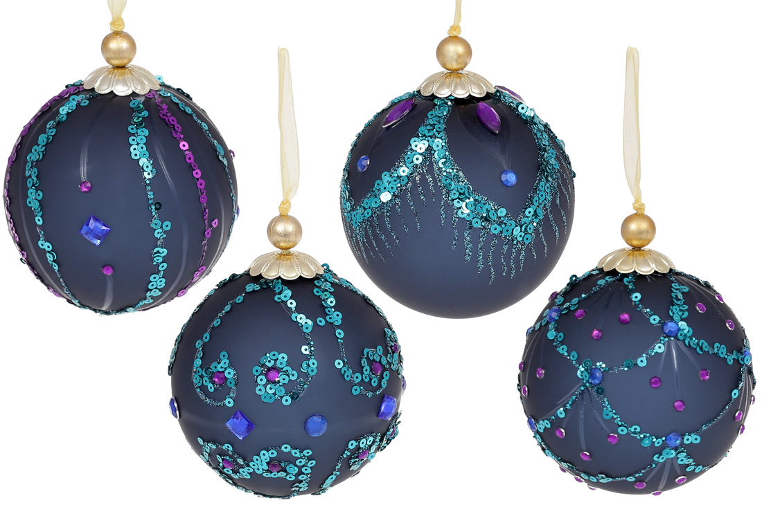 Ялинкова куля 8см Східна казка, мікс 4 дизайнів дисплей коробці