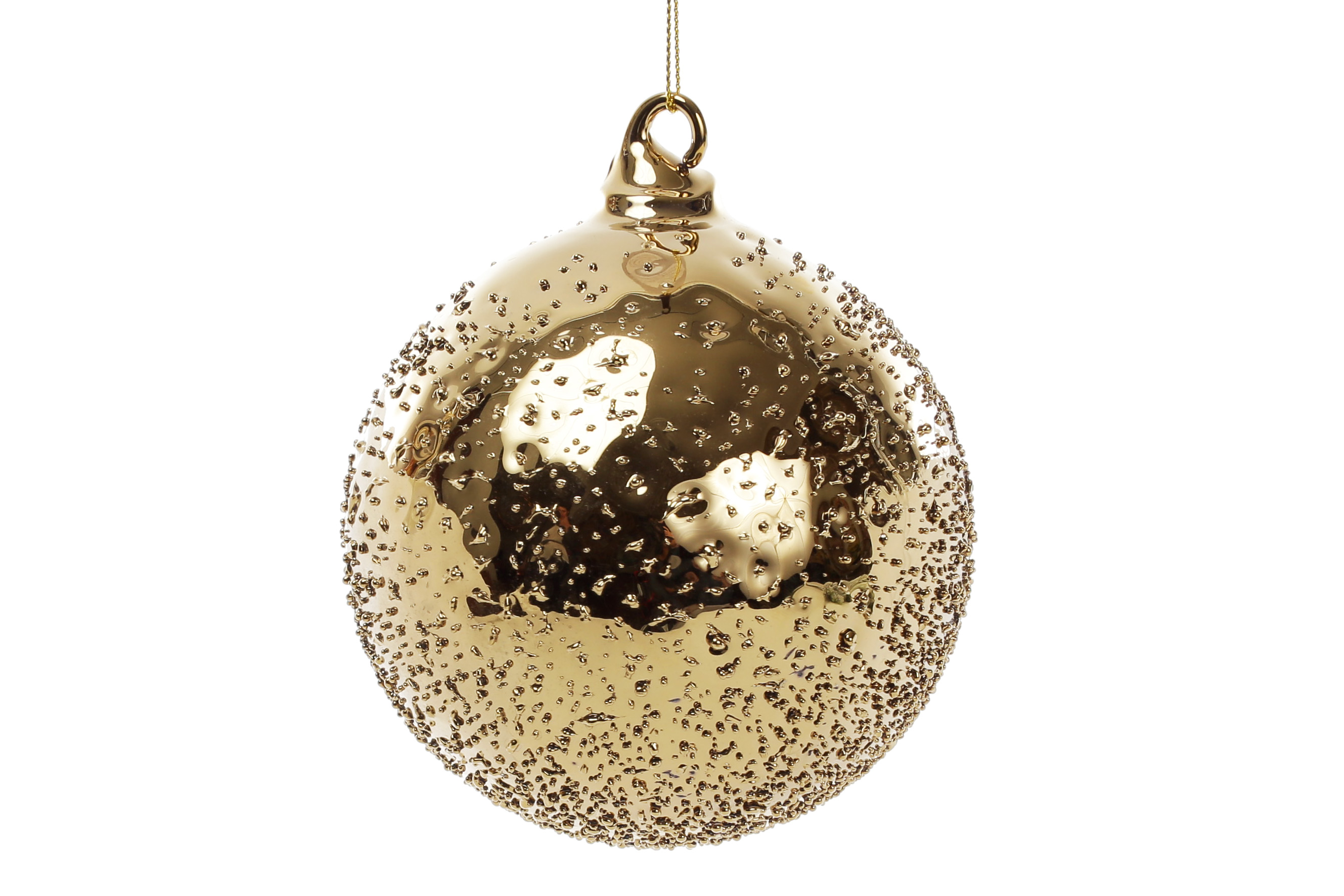 Ялинкова куля, 10см, колір - золотий розсип