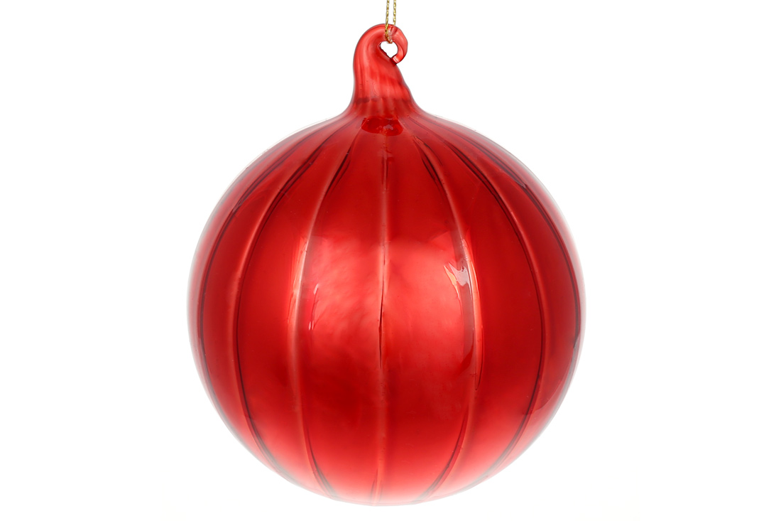 Ялинкова куля 10см, колір - глибокий червоний
