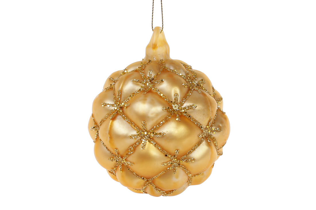 Ялинкова куля 8см, колір - золото мат
