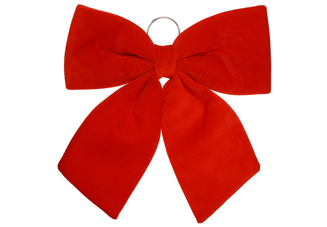 Оксамитовий червоний бант 44см