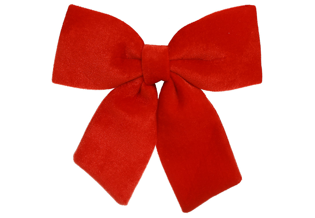 Оксамитовий червоний бант 28см