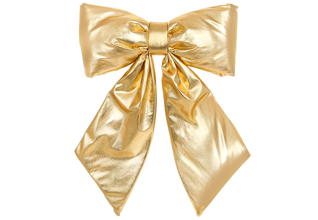 Декоративний бант 32см, колір - золото металік