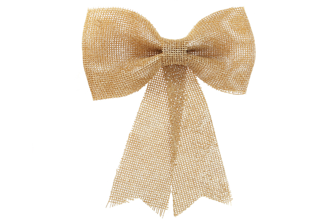 Новорічний декор Бант 24см, колір - золото