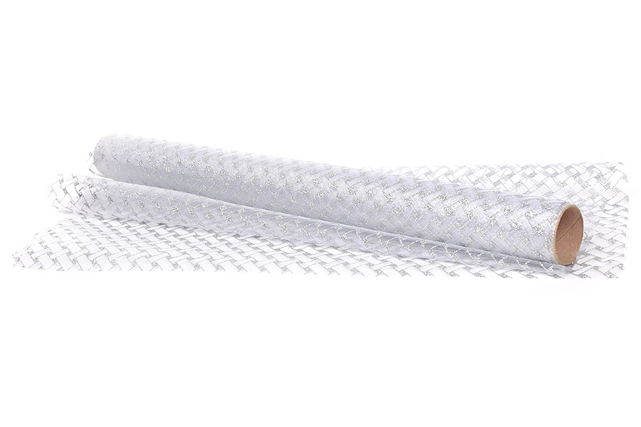 Тканина для декорацій, колір - срібло