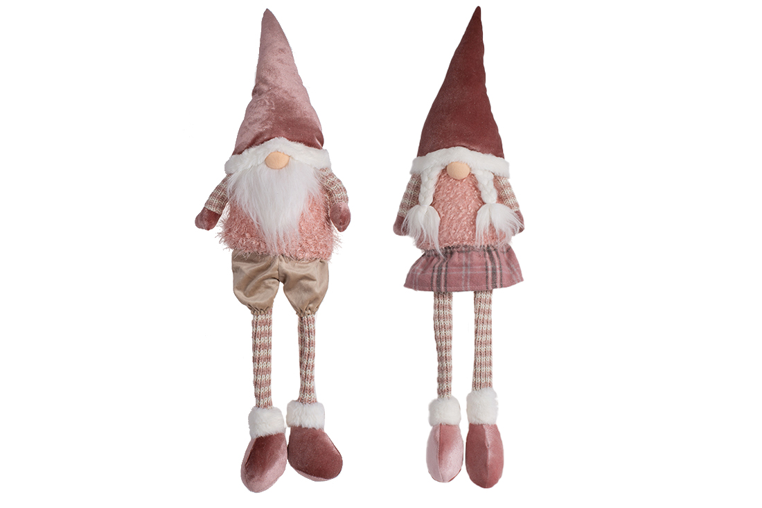 М'яка іграшка Гном, 77см, 2 дизайни, колір - рожево-коричневий