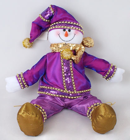 М'яка новорічна іграшка Сніговик 50см