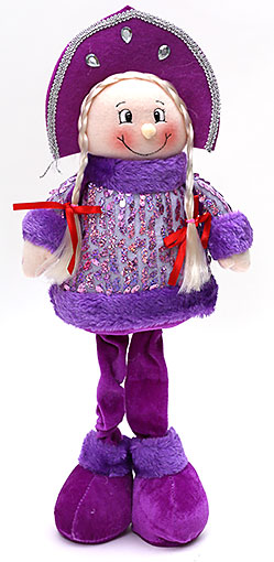 М'яка новорічна іграшка Снігуронька 44см