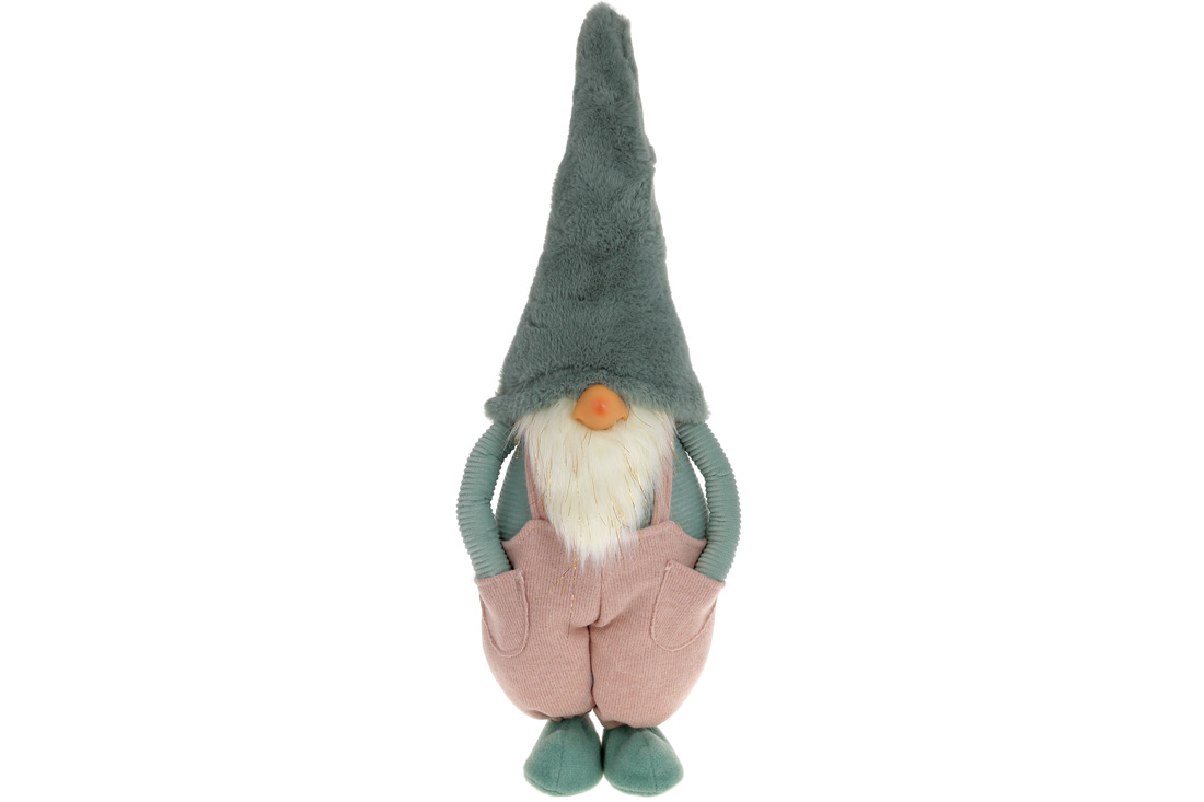 М'яка іграшка Гном, 62см, колір - рожевий з м'ятним