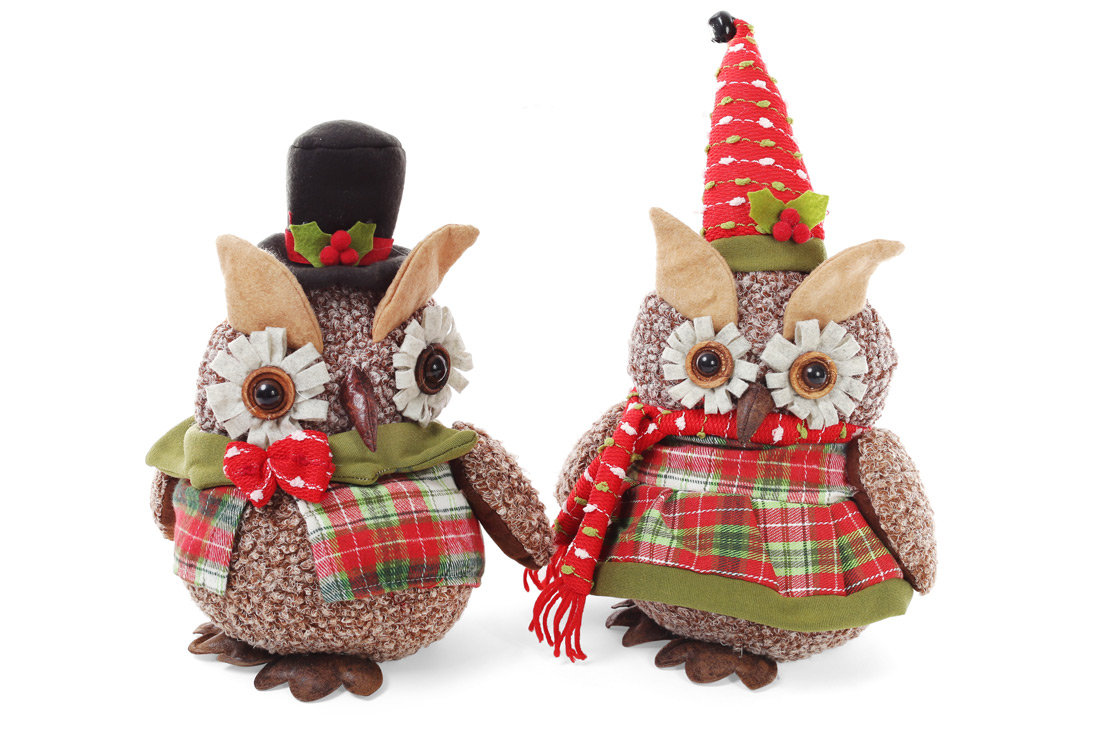 М'яка новорічна іграшка Сова, 30см, 2 дизайни