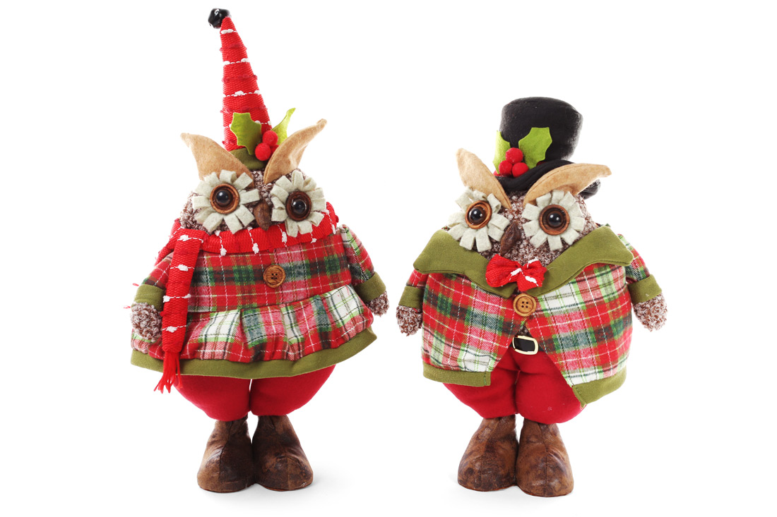 М'яка новорічна іграшка Сова, 37.5см, 2 дизайни