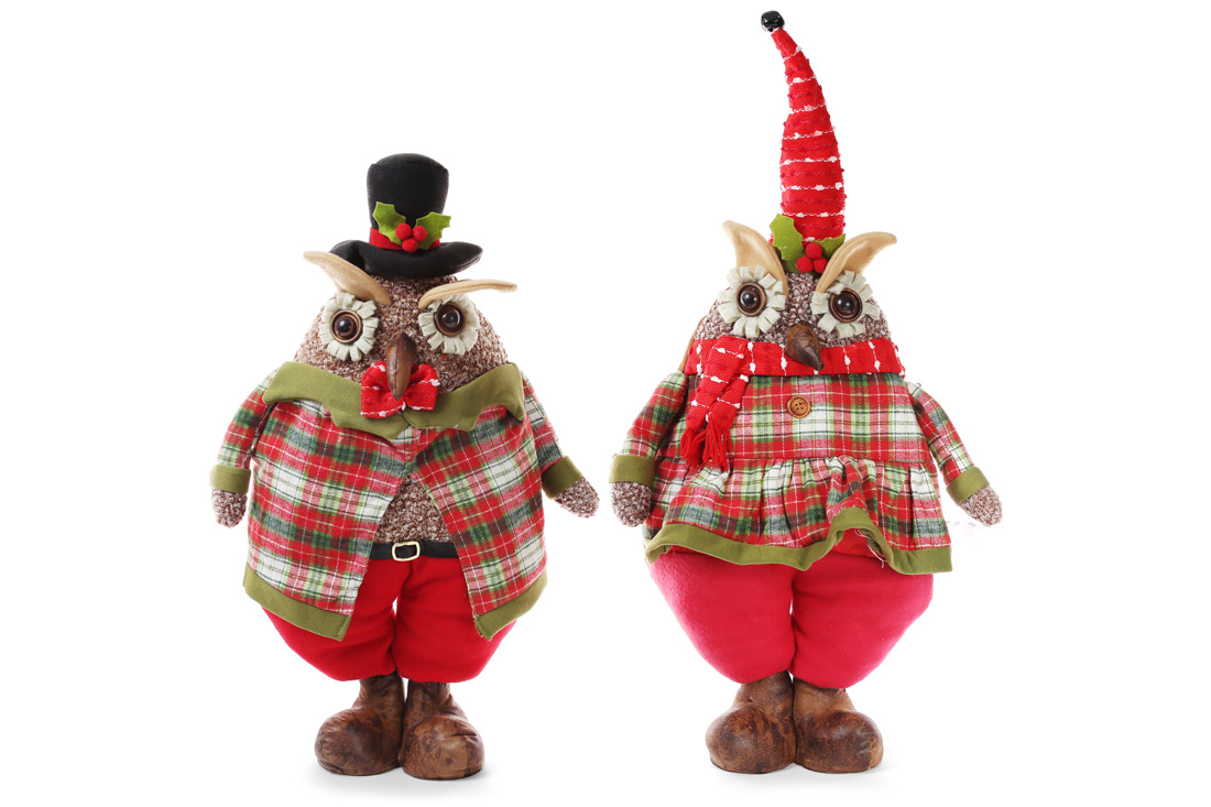 М'яка новорічна іграшка Сова, 60см, 2 дизайни