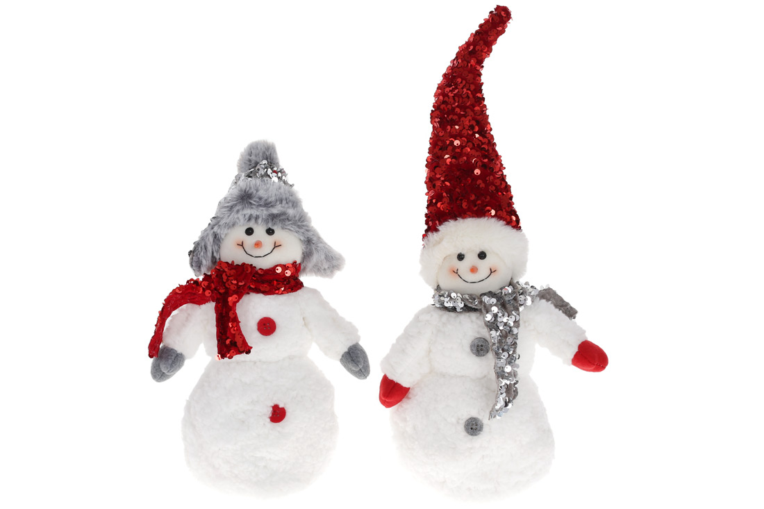 М'яка новорічна іграшка Сніговик 26см, 2 дизайни