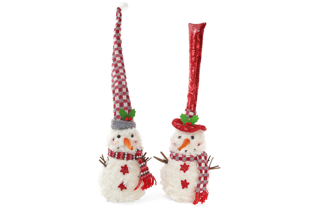 М'яка новорічна іграшка Сніговик, 35см, 2 дизайни