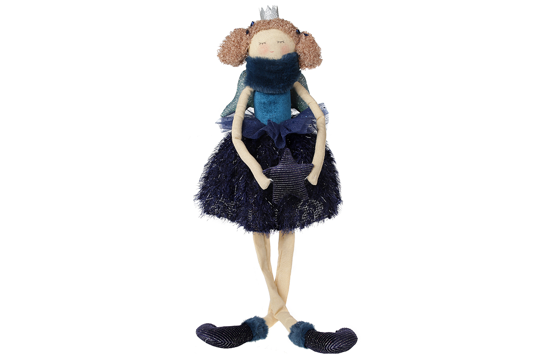 Декоративна фігура Янгол з ніжками, що висять, 58см, колір - глибокий синій