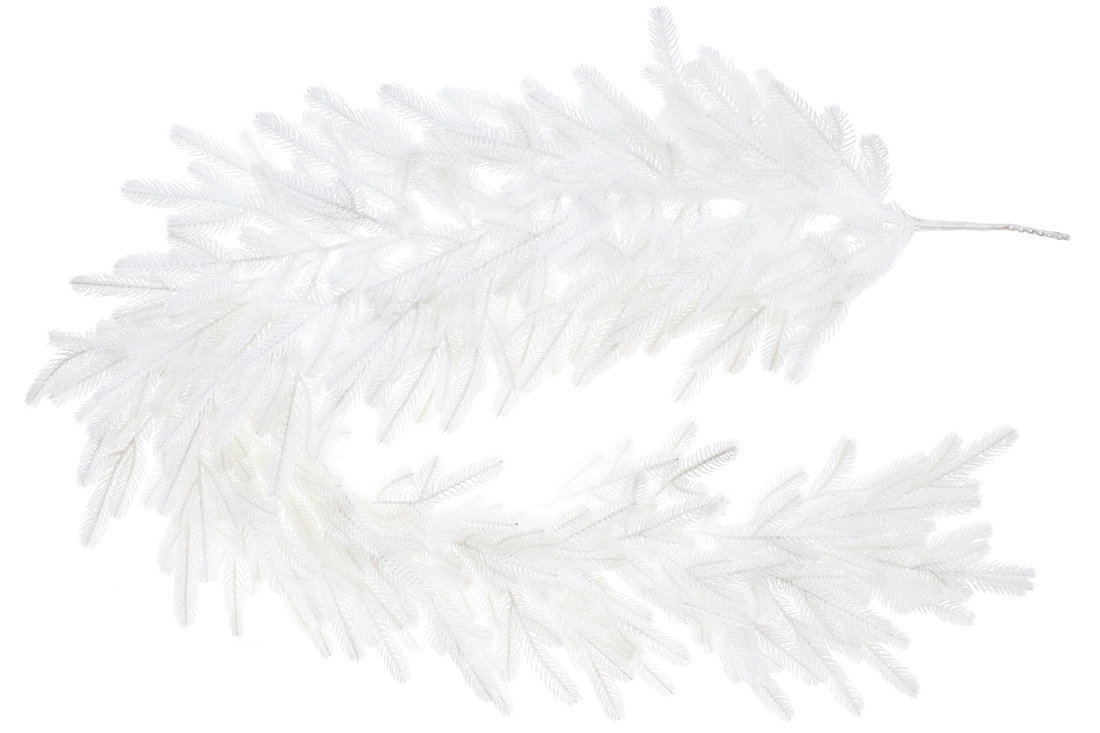 Гірлянда хвойна Жозефіна біла, 150см