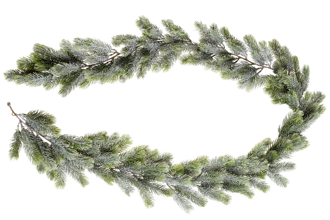 Гірлянда ялинкова декоративна з покриттям "лід", 190см.