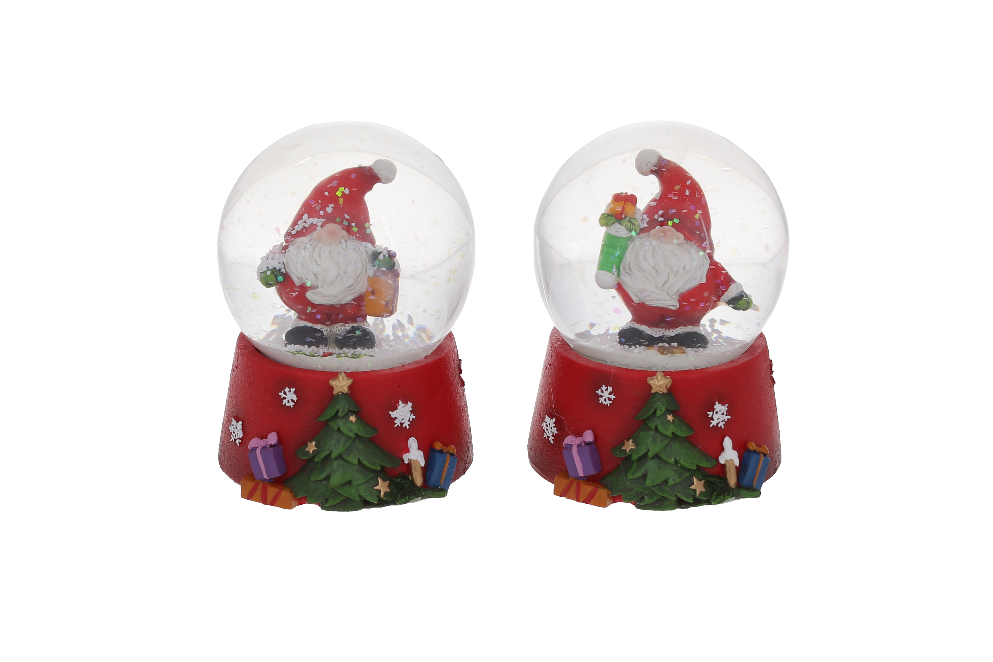 Декоративний водяний шар Гномік 7.7см, 2 дизайни, колір - червоний