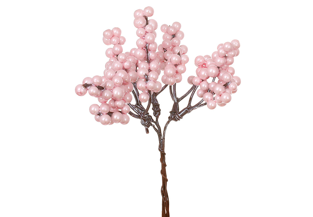 Пучок ягід 14см, колір - рожевий