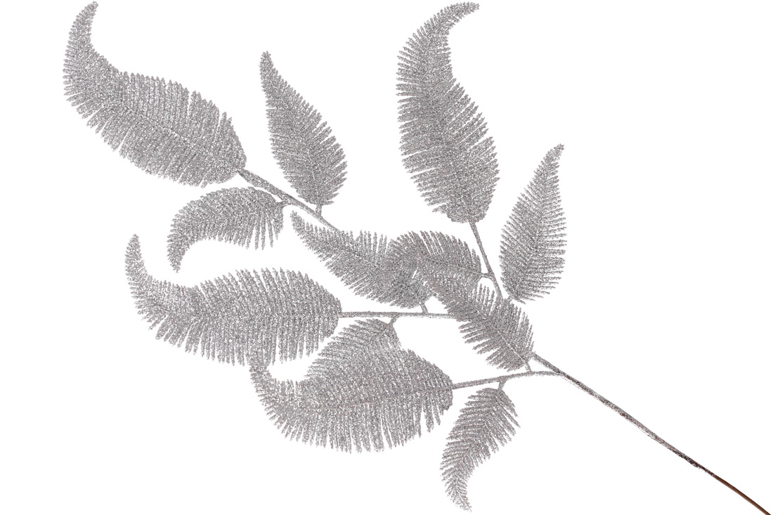 Декоративна гілка 73см, колір - срібло