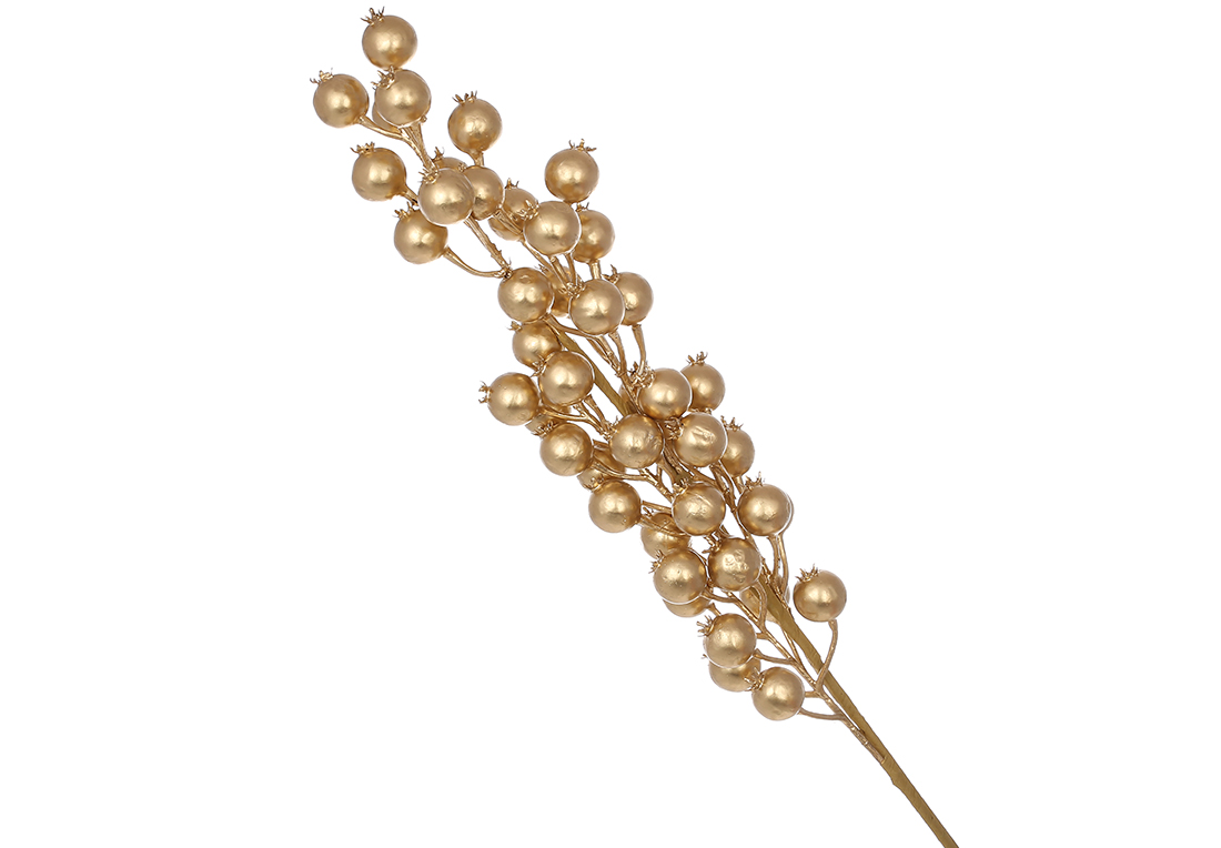 Декоративна гілка золотих ягід 67.5см