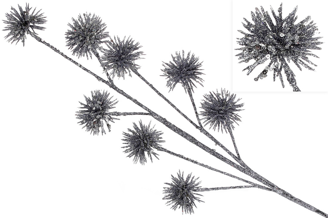 Декоративна гілка 65см, колір - графіт