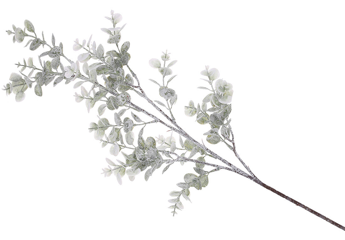 Гілка Евкаліпта засніжена 78см