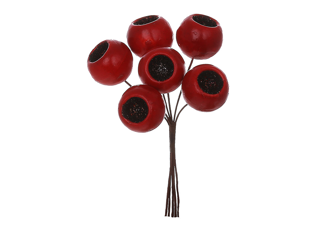 Декоративний пучок червоних ягід, 12см
