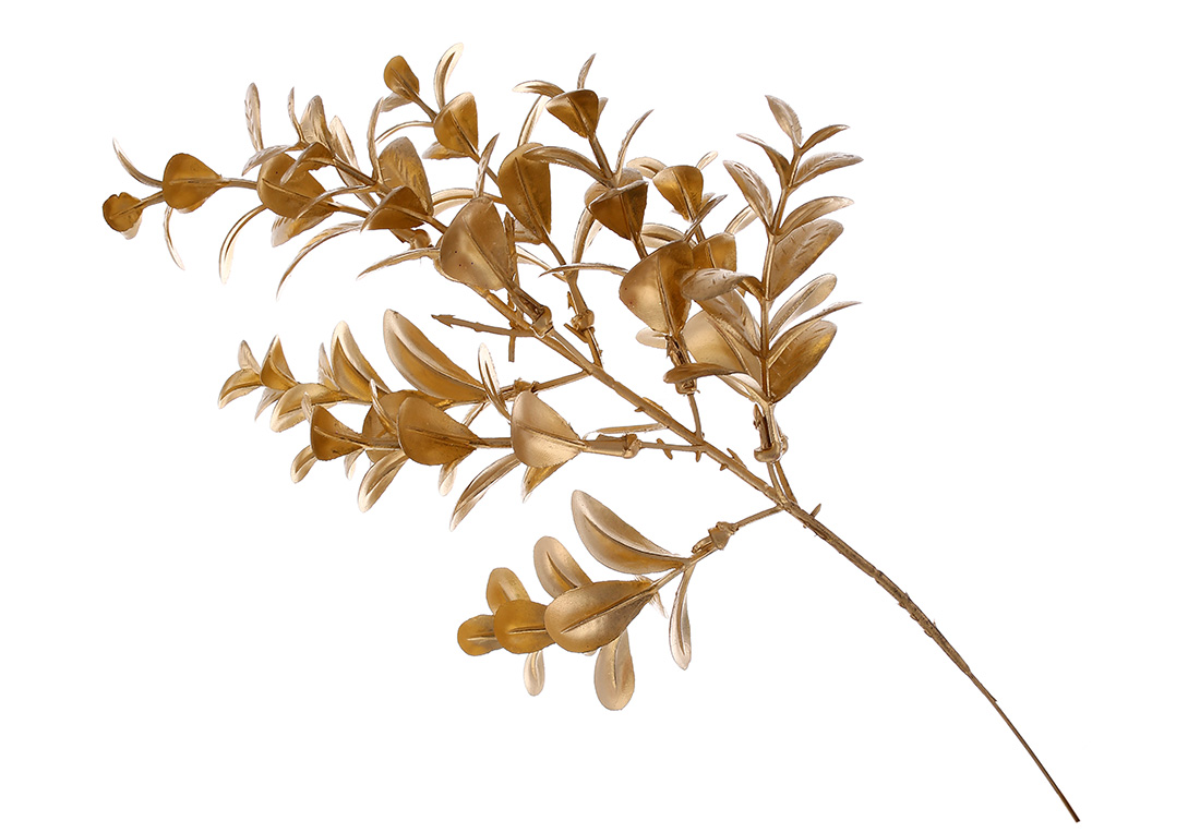 Гілка декоративна 27см, колір - матове золото