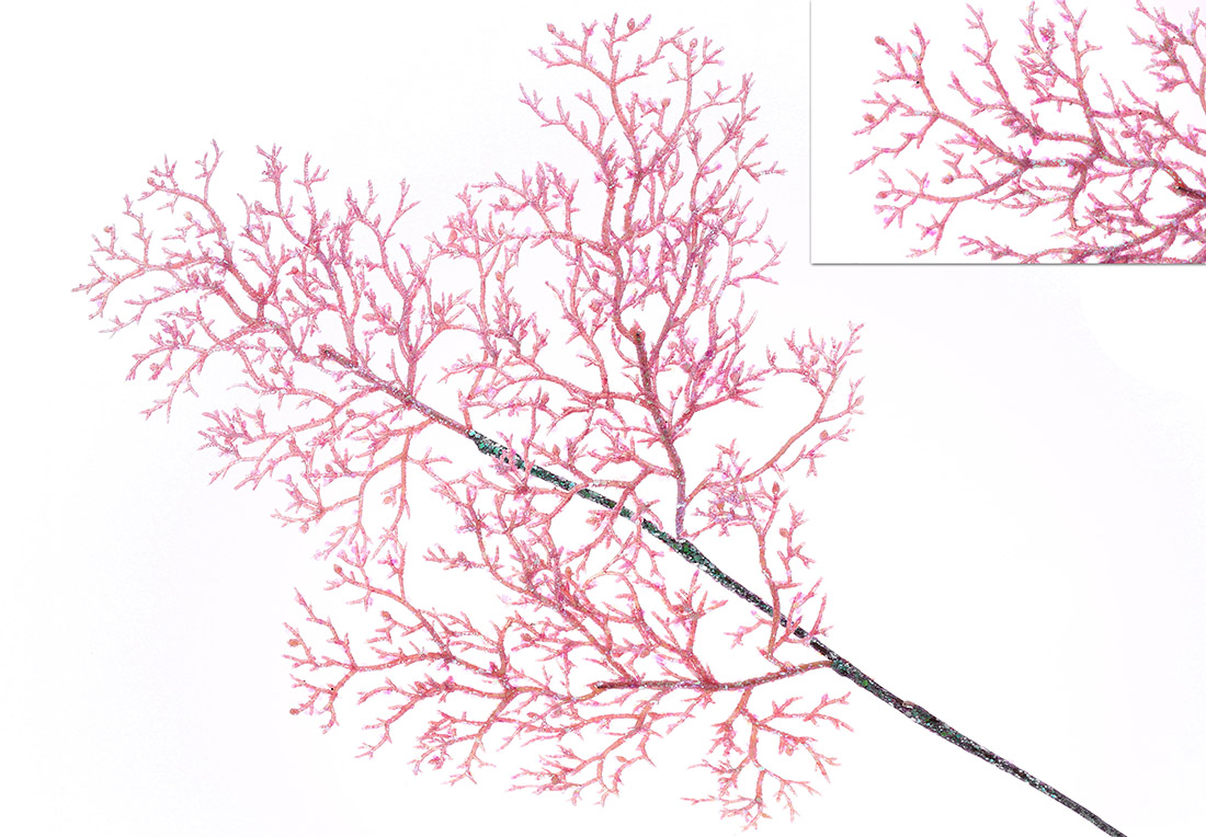 Декоративна гілка Корал 71см, колір - фіолетовий яскравий