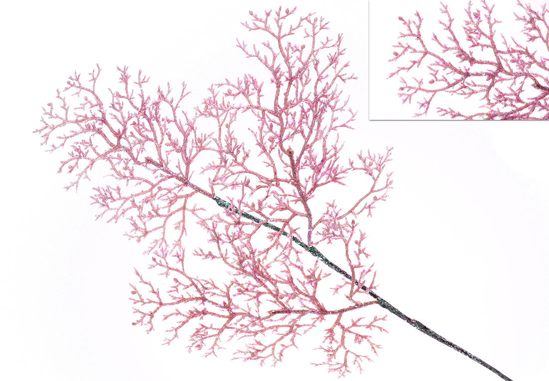 Декоративна гілка Корал 71см, колір - рожевий