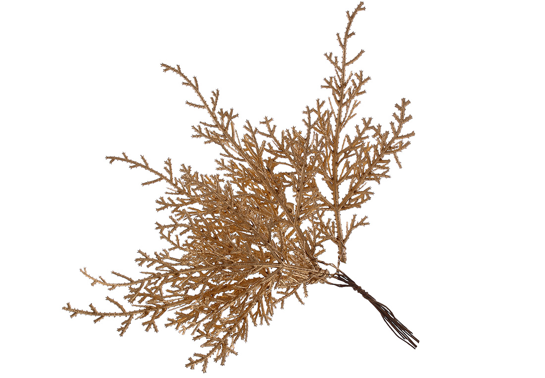 Пучок гілок можевельника матового золота 22см