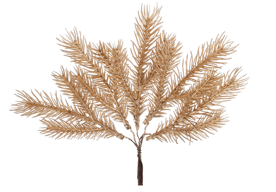 Пучок хвої матового золота 19см