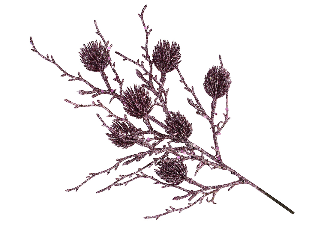 Декоративна гілка 50см, колір - пурпурний