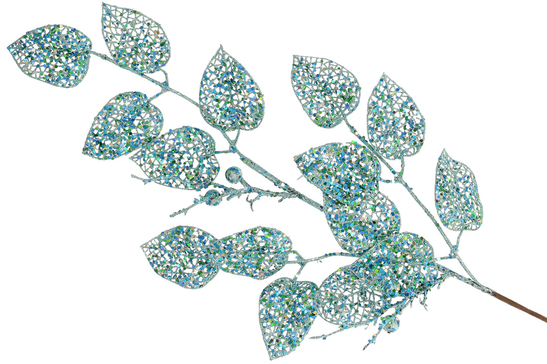 Декоративна гілка 75см, колір - бірюзовий