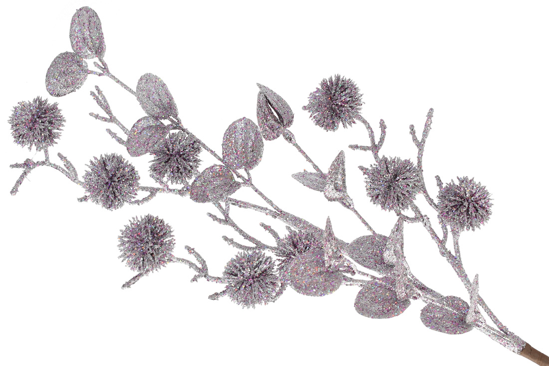 Декоративна гілка 70см, колір - лавандовий.