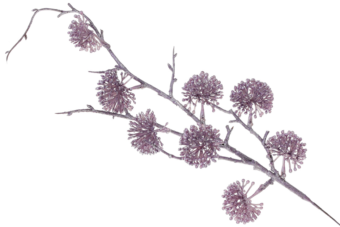 Декоративна гілка 58см, колір - фіолетовий перламутр