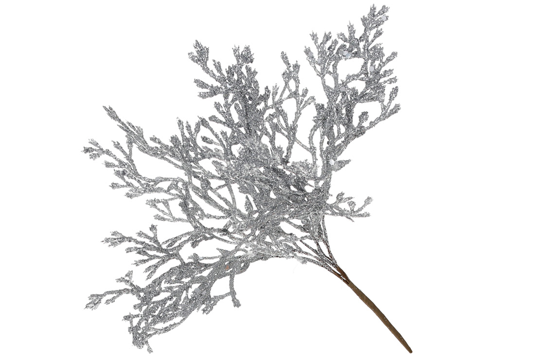 Пучок Корал маленький 20см, колір - срібло