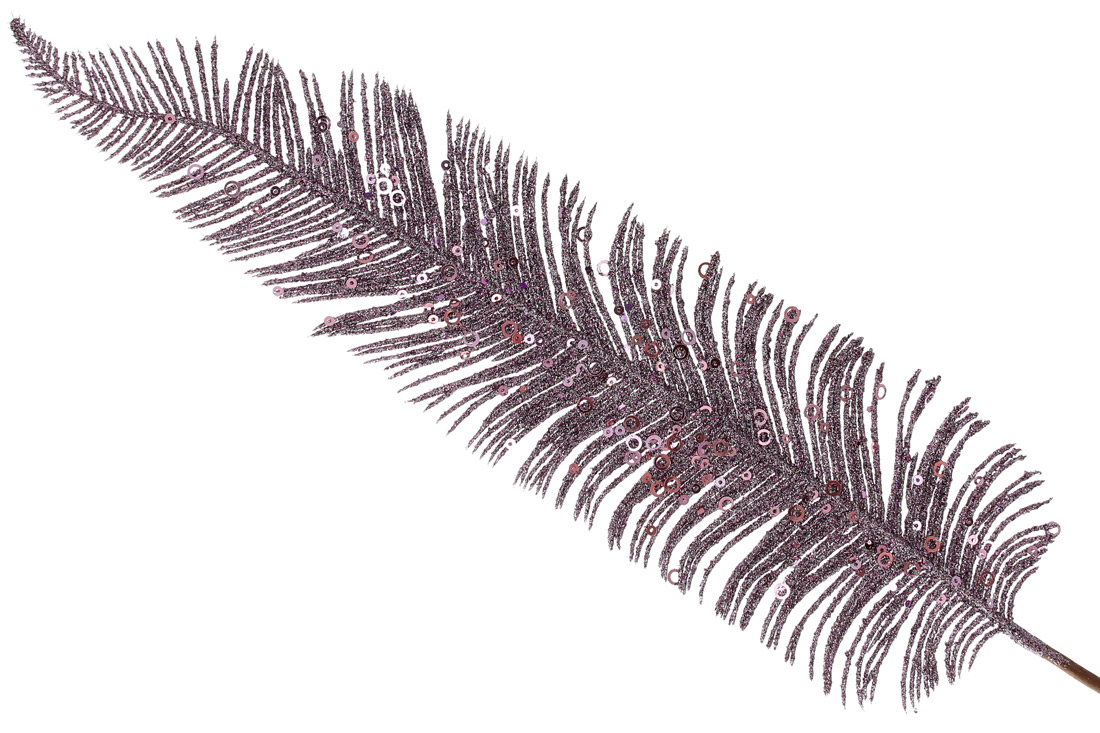 Декоративна гілка Перо 82см, колір - фіолет