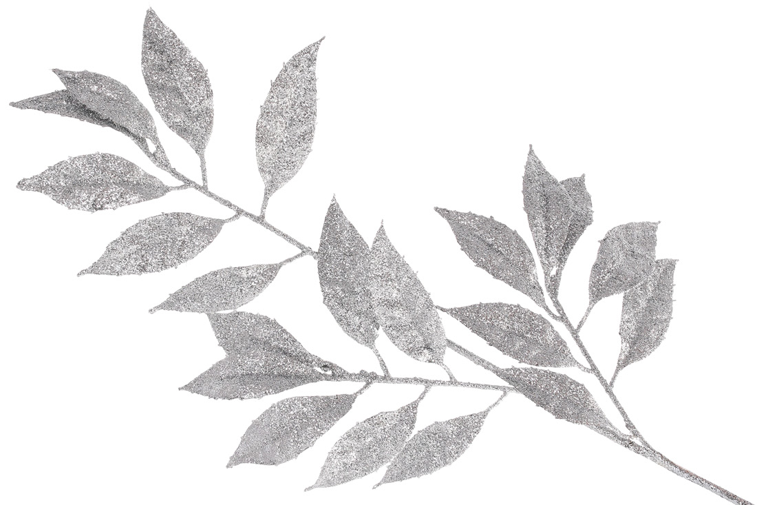 Декоративна гілка 76см, колір - срібло