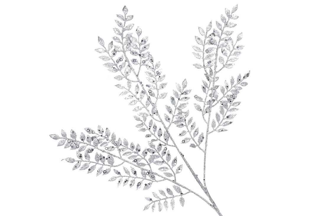 Декоративна гілка 79см, колір - срібло