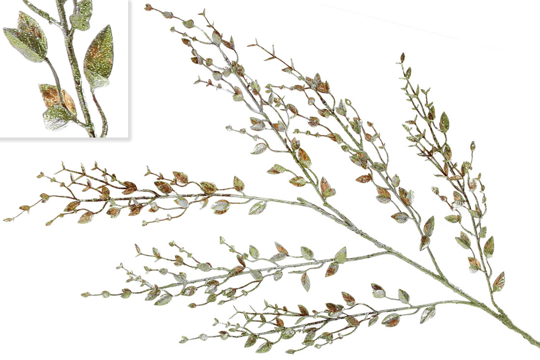 Декоративна гілка Пернеттія, 78см, колір - золотисто-зелений