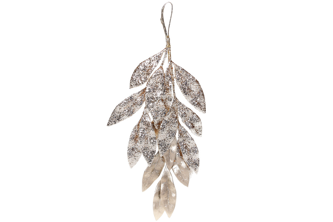 Декоративна підвісна гілка, 35см, колір - світле золото