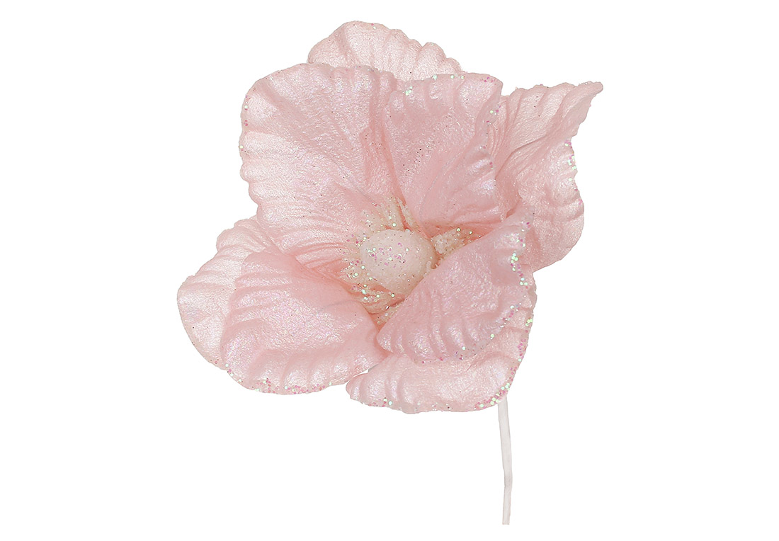 Декоративна квітка Камелія, 24см, колір - рожевий