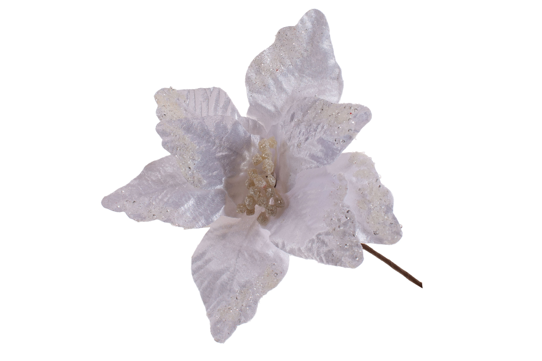 Декоративна квітка Магнолія 25см, колір - білий