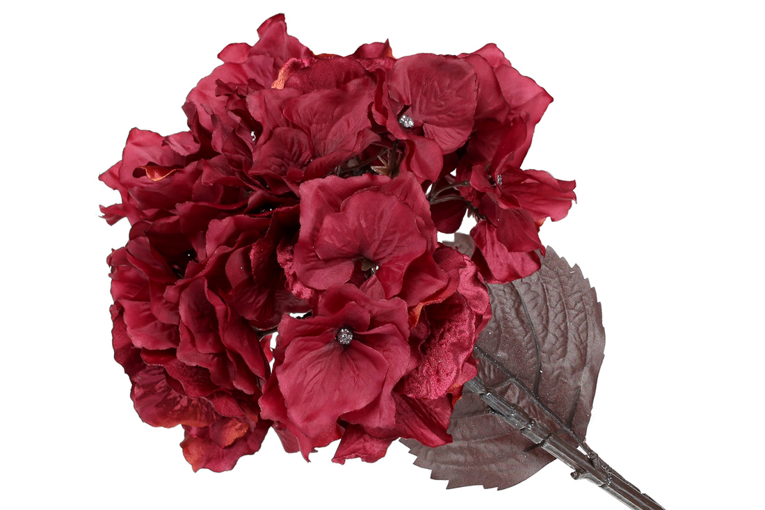 Гортензія 82см, колір – винний бордо